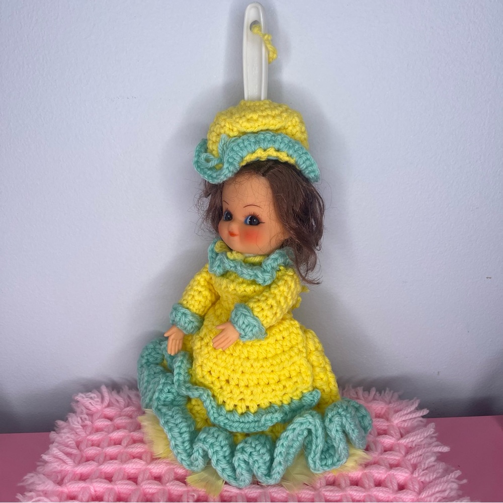 Vintage Crochet Feather Dusting Doll
